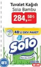 SOLO BAMBU TUVALET KAĞIDI 48'Lİ
